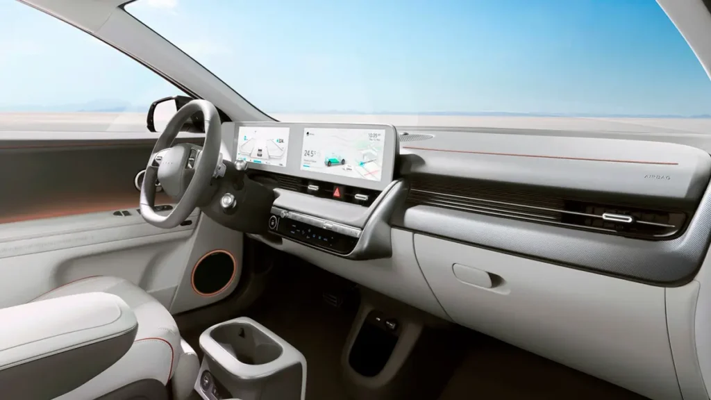 Вигляд передньої консолі Hyundai Ioniq 5