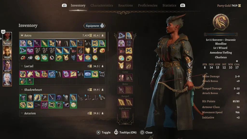 Baldur's Gate 3 PS5 allows you to customize characters to your liking