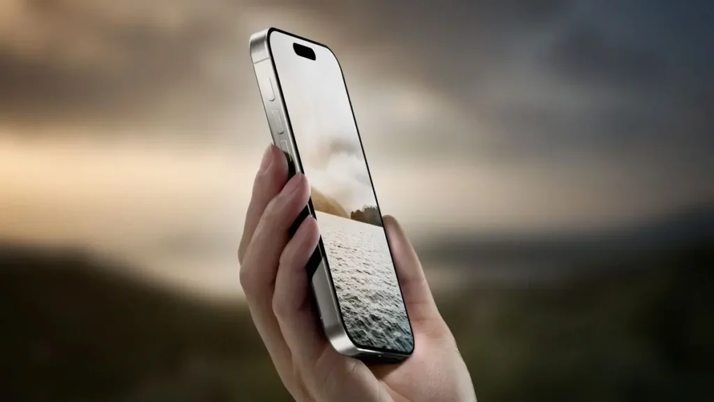 Sleek design of the new iPhone 16