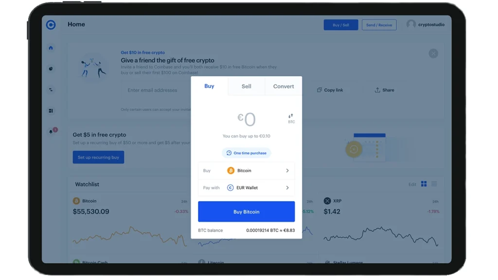 Coinbase Exchange – купівля та продаж валют