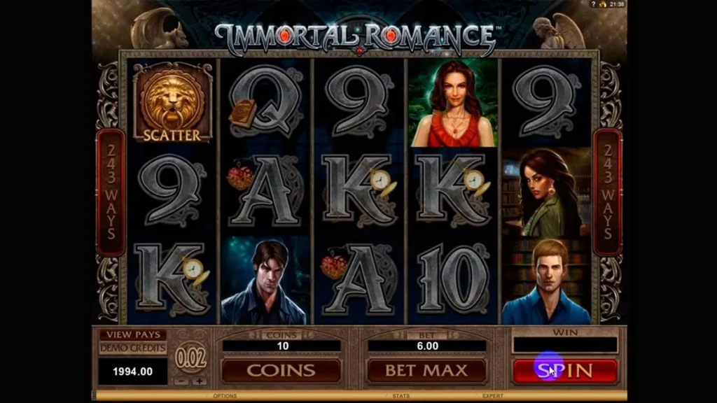 Immortal Romance Slot Symbols
