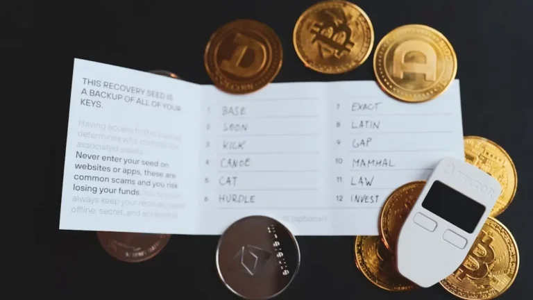 Trezor wallet and coins
